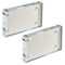 Azar Displays White Acrylic Block with Metal Back Plate 4.5 in. X 3 in., 2PK 104663-WHT-2PK - alternate 1
